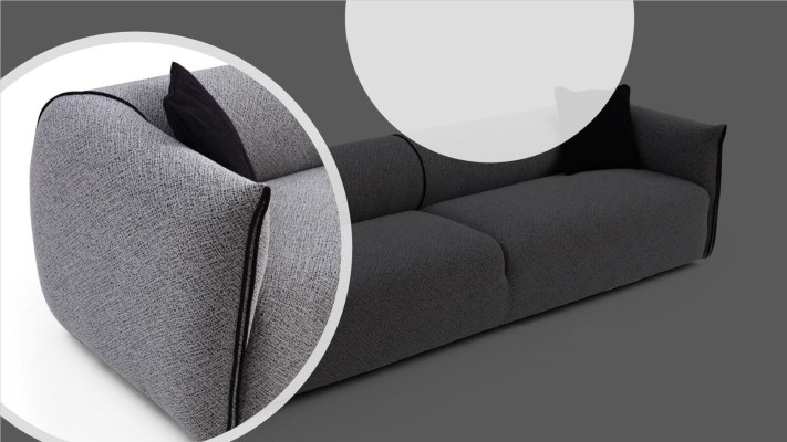 Living room Couch Couches Upholstery Sofas Design Sofa 4 Seater Textile