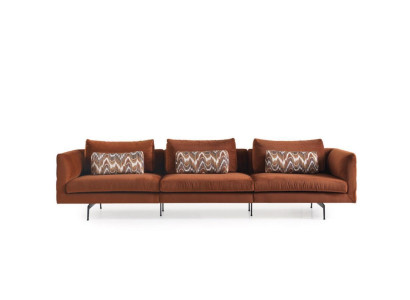 Living room Sofa 4 Seater Couch Seat Upholstery Couches Design brown