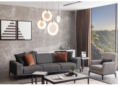 Living room Sofa set 4 Seater Coffee table 2x Side tables Luxury sofa