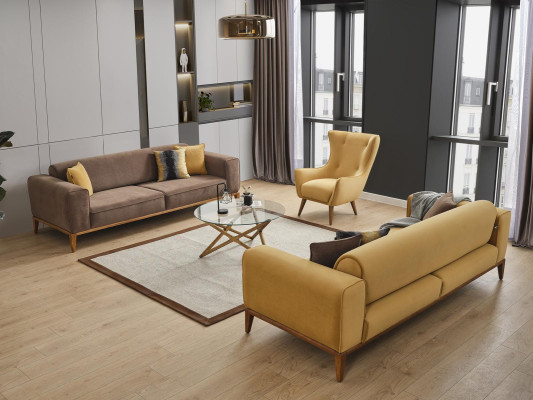 Sofa 3 Seater Fabric Three Seater Sofas Luxury Living room Style Modern Couches