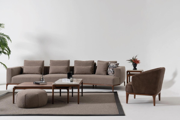 Living room 2x Coffee table Table Luxury Design Furniture Brown Tables 2pcs.