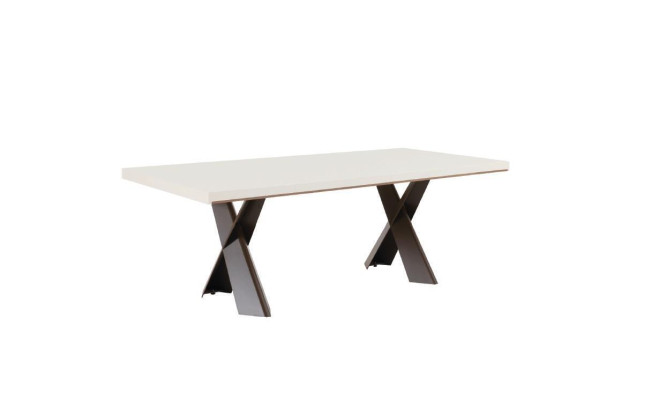 Dining room Dining table Table Metal Style Modern Design Furniture Luxury new White