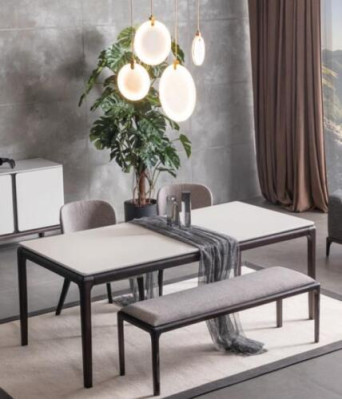 Dining room Dining table Luxury Furniture Design Material Wood Modern gray