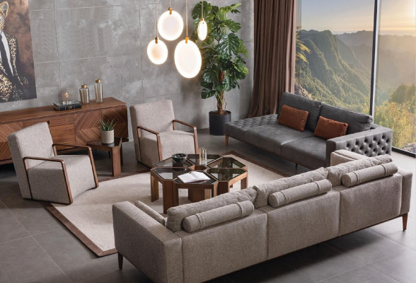 Living room Armchair 1 Seater Couch Upholstery Modern Luxury Textile Design