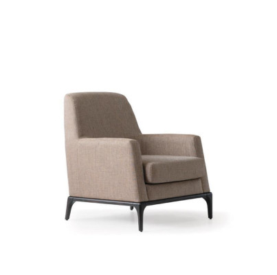 Living room Armchair Design Couch Luxury Upholstery Modern Brown Wood Textile