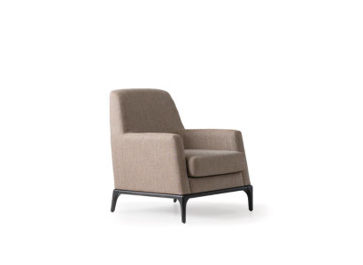 Living room Armchair Design Couch Luxury Upholstery Modern Brown Wood Textile