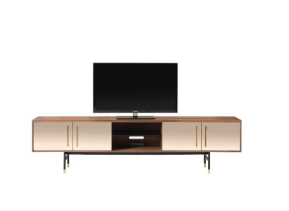 Lowboard TV-cabinet Shelf Sideboard brown TV-cabinet Design Luxury Wood Furniture 260cm
