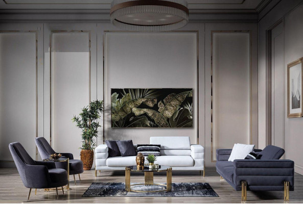 Sofa set Complete e Couch set Sofa Seater Fabric Modern Set 4 pieces