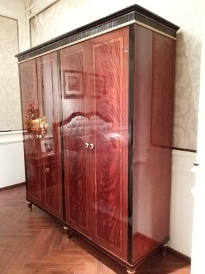 Wardrobe Bedroom Wood Wardrobe Antique Decor Style Rococo Baroque
