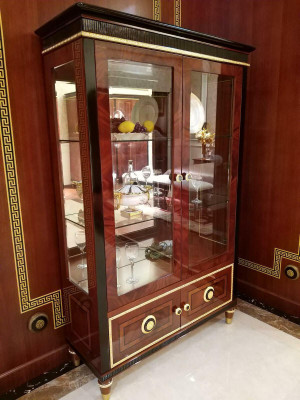 Display case Glass Wardrobe Living room shop window 2 door showcases XXL