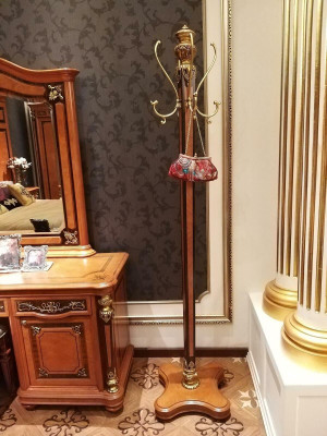 Coat rack clothes stand hanging luxury classic r decorative wood hallway