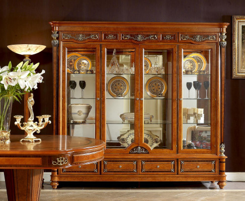 XXL luxury shop window display case glass wardrobe baroque rococo antique