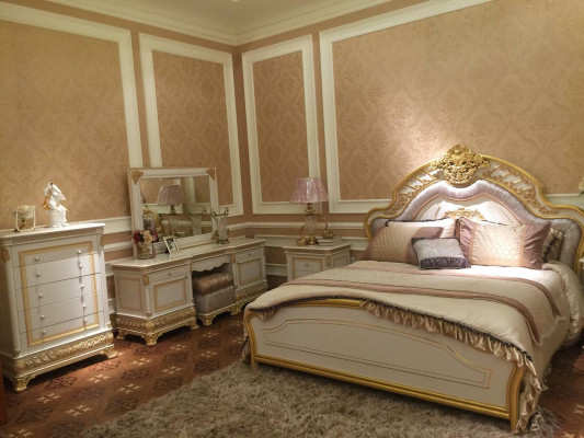 Classic s Bed Baroque Rococo Double Hotel Beds Upholstered bed Double bed new