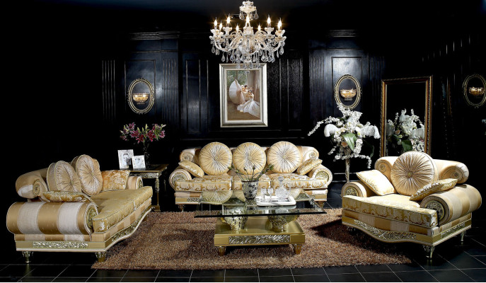 Classic Sofa set 2+1 Baroque Rococo Antique Style Sofa Couch Couches SB20 new