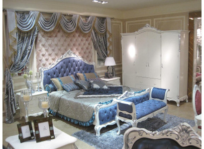 Wardrobe Wardrobe Bedroom 4 Doors Wood Shelf Wall Cabinet Baroque Rococo
