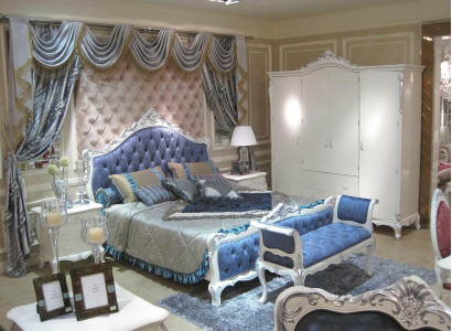 Wardrobe Wardrobe Bedroom 4 Doors Wood Shelf Wall Cabinet Baroque Rococo