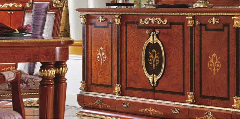 Elegant Designer Console Wood Table Sideboard Console table Mirror Baroque