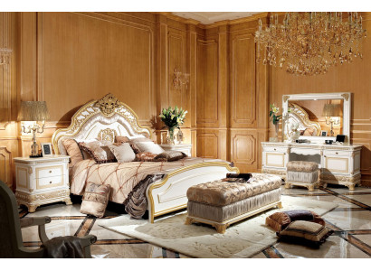 Double bed bed marriage bed design luxury luxur beds baroque rococo antique style