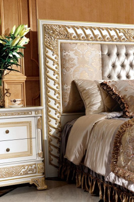 Double bed bed marriage bed design luxury luxur beds baroque rococo antique style