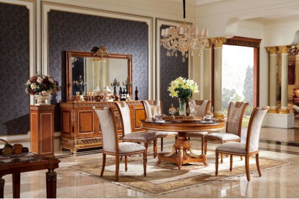 Luxurious set of 6 chairs for the dining room in classic style