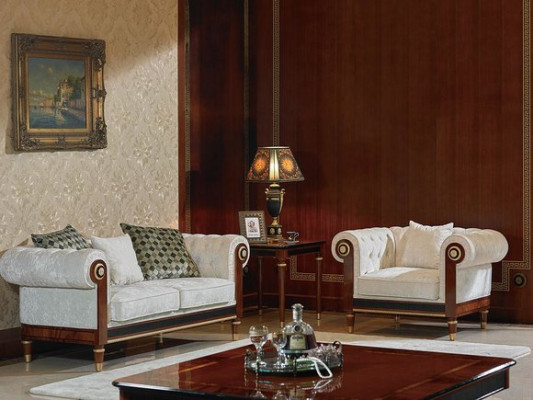 Classic Sofa set 2+1 Baroque Rococo Antique Style Sofa Couch Couches