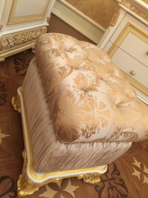 Classic r Dressing table with Mirror Luxury Baroque Rococo Console Chest of drawers Stool