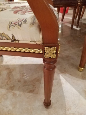 Dining room Designer Wood Chair Suite Baroque Rococo 6x Chairs Set Antique Style