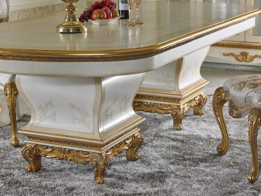 Royal Dining table Table Wood Tables Baroque Rococo Dining room Antique Style E57