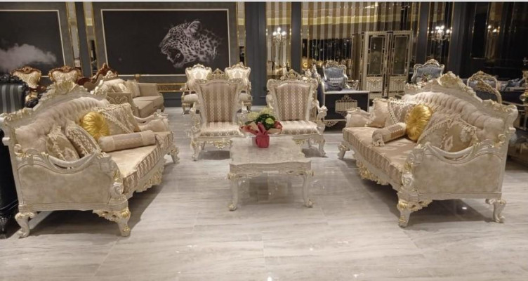 Beige couch set sofa set 5 pieces. Coffee table sofa set couch furniture