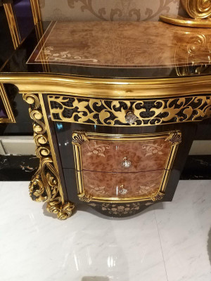 Dressing table with Mirror Luxury Console Chest of drawers Bedroom Baroque Rococo