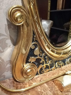 Dressing table with Mirror Luxury Console Chest of drawers Bedroom Baroque Rococo