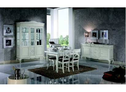 Design Dining room Set Suite 7tlg Wood Furniture Chest of drawers 4x Chair Table Display case new