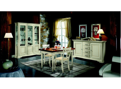 Design Dining room Set Suite 5tlg Wood Furniture Chest of drawers 2x Chair Table Display case new