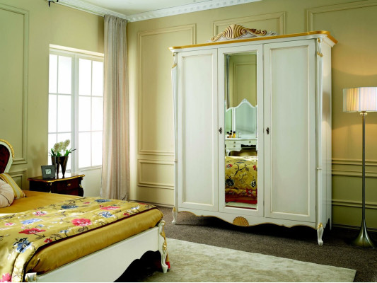 Real wood Wardrobe Italian Style Furniture Bedroom Wardrobe Real wood new