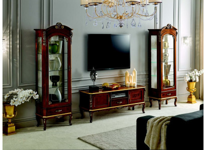 Living room Wall Wardrobe Display case TV cabinet sideboard real Wood Cabinets italy Furniture