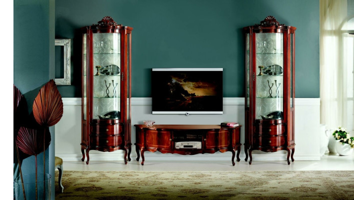 Design Italian Luxury Style Living room Furniture Display case Wardrobe Baroque Rococo Style Set