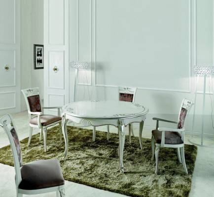 Italian Furniture Dining table 4x Chairs Wood Table dining set Classic s Design