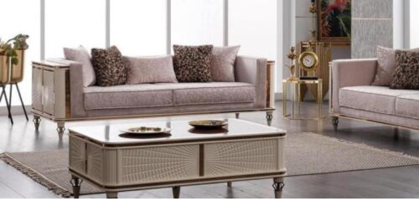 Sofa Couch Upholstery Furniture Designer Couches 3+3 Seater Textile Big Sofas