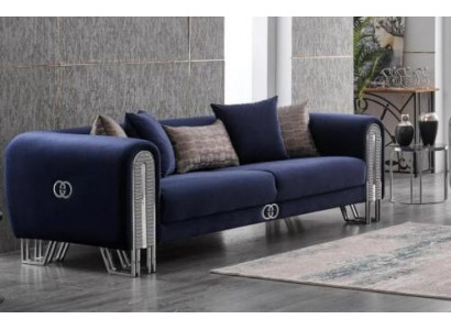 Complete Set 2 pcs Luxury Furniture Upholstery Fabric Sofa set 3+3 Seater new