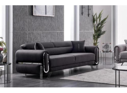 Living room set 3 pieces luxury suite 3+3+1 seater modern upholstery textile