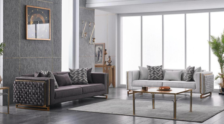 Modern Sofa Set 2 pcs Living room Luxury Sofa set 3+3 Seater Furniture