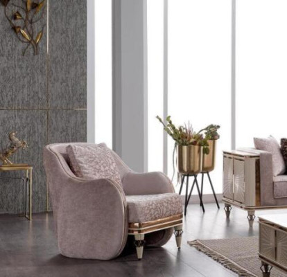 Luxury Suite Sofa set 3+3+1 Seater Sofa Couch Upholstery Fabric Set 2pcs new