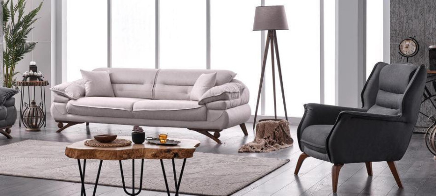 Living room Sofa Set 3+3 Seater Design Couch Furniture Textile Upholstery new