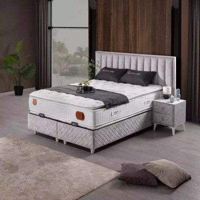 Beds Double bed Hotel Bed Frame Double Wood Furniture Bed Upholstery Luxury Design
