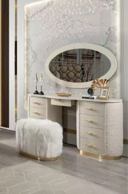 Dressing table Set Console Mirror Bedroom Furniture Design Stool Set new