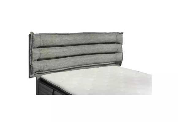 Luxury Bed with Mattress Complete Set bed base ears gray velvet 180x200