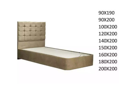 Luxurious designer bed with mattress from a European furniture manufacturer for Bedroom
