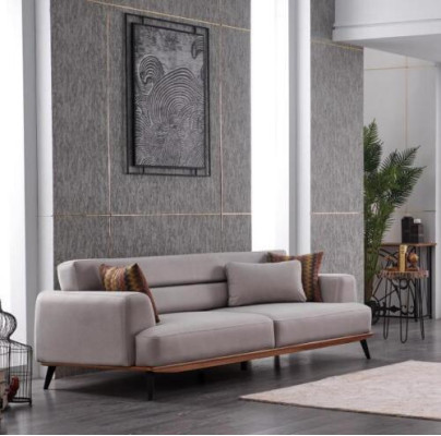 Sofa Couch 3 Seater Three Seater Upholstery Furniture Textile Modern Velvet 235cm