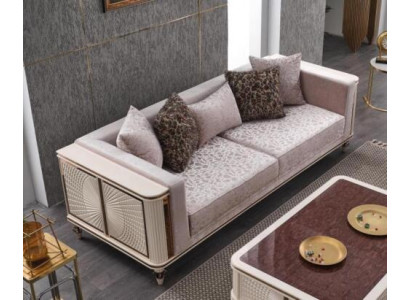 Luxury Sofa Modern Couch 3 Seater Living room Design 240cm Furniture Fabric