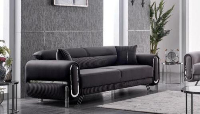 Luxury Sofa 3 Seat Living room Upholstery Textile Furniture Modern Couch 230cm